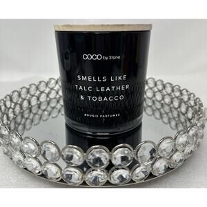 Coco By STONE CANDLES Smells Like Talc Leather & Tobacco Candle 15 oz NWOB